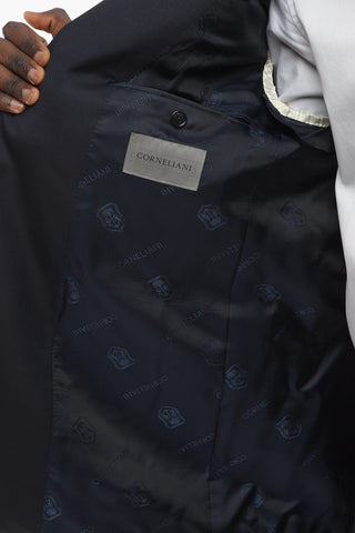 Virgini-wool-twill LEADER Suit with Notch Lapel