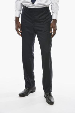 Virgini-wool-twill LEADER Suit with Notch Lapel