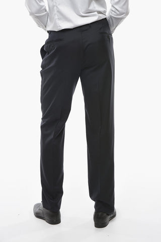 Virgini-wool-twill LEADER Suit with Notch Lapel