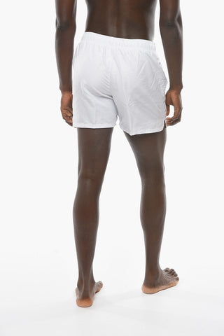 SWIM Solid Color Swim Shorts with Side Splits