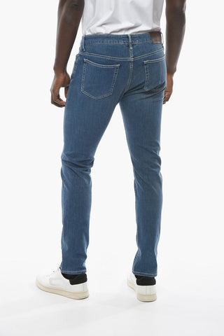 ID LUXURY DENIM Denims with Embroidered Emblem and Visible Stitching 17cm