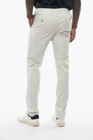 ID Single-pleated Chino Pants with Adjustable Waist