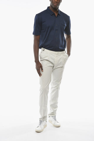 ID Single-pleated Chino Pants with Adjustable Waist