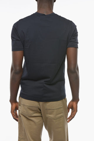 Crew Neck Stretch Cotton T-Shirt