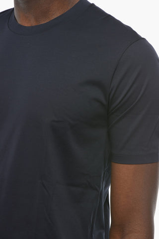 Crew Neck Stretch Cotton T-Shirt