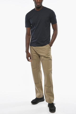 Crew Neck Stretch Cotton T-Shirt