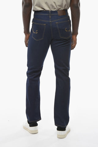 ID LUXURY DENIM Embroidered Denims with Dark Wash 19cm