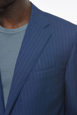 FLAWLESS Virgin-wool ACADEMY Suit in Pinstripe Motif