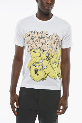 SHIRT Crew Neck KAWS Cotton T-Shirt