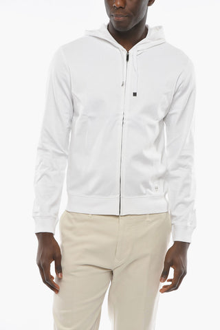 CC COLLECTION Felpa Hoodie Full Zip con Ricamo Logo