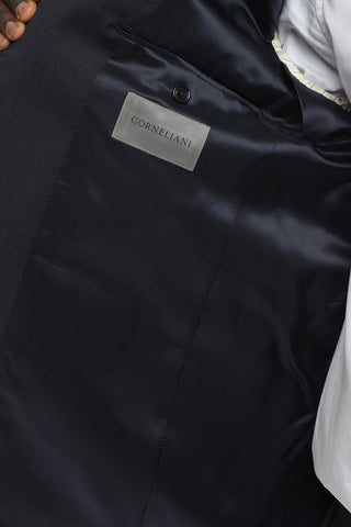 2 Button LEADER Jacquard Virgin Wool Suit