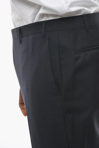 2 Button LEADER Jacquard Virgin Wool Suit