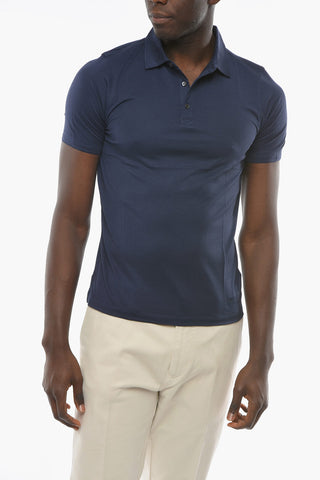 Silk Polo T-shirt with Logo Embroidery
