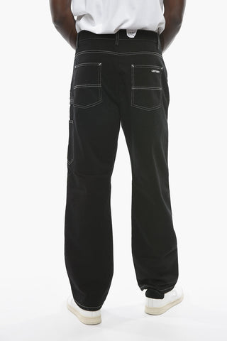 Jeans Regular Fit a Vita Regolare con Cuciture a Vista 23 cm