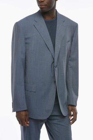 17,25 Microns Virgin-wool LEADER Suit with Notch Lapel