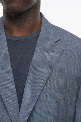 17,25 Microns Virgin-wool LEADER Suit with Notch Lapel