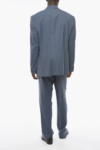 17,25 Microns Virgin-wool LEADER Suit with Notch Lapel