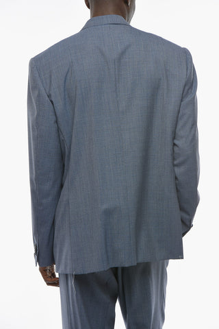 17,25 Microns Virgin-wool LEADER Suit with Notch Lapel