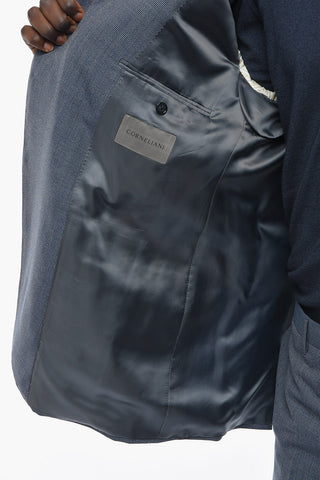 17,25 Microns Virgin-wool LEADER Suit with Notch Lapel