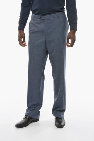 17,25 Microns Virgin-wool LEADER Suit with Notch Lapel