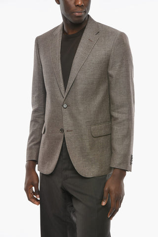 CC COLLECTION Half-lined REFINED Blazer with Hopsack Pattern