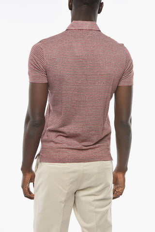 Balanced Stripe TIPO Flax Blend Polo
