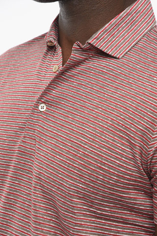 Balanced Stripe TIPO Flax Blend Polo