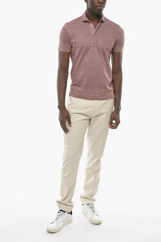 Balanced Stripe TIPO Flax Blend Polo