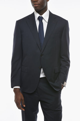 15,75 MICRONS Virgin-wool LEADER Suit with Notch Lapel