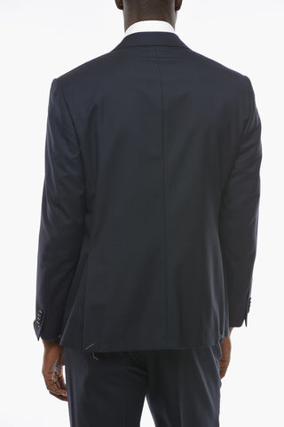 15,75 MICRONS Virgin-wool LEADER Suit with Notch Lapel