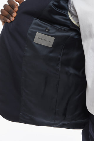 15,75 MICRONS Virgin-wool LEADER Suit with Notch Lapel