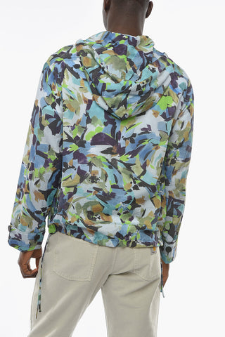 Multipocket Nylon Windbreaker with Hood