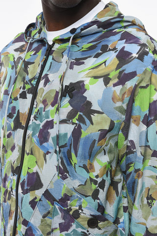 Multipocket Nylon Windbreaker with Hood