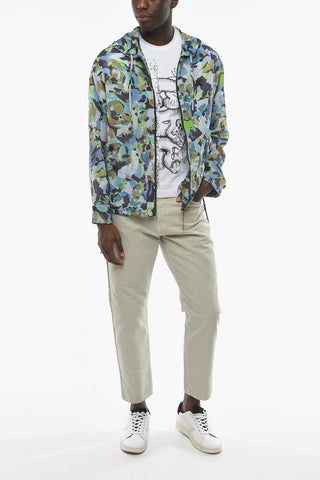 Multipocket Nylon Windbreaker with Hood
