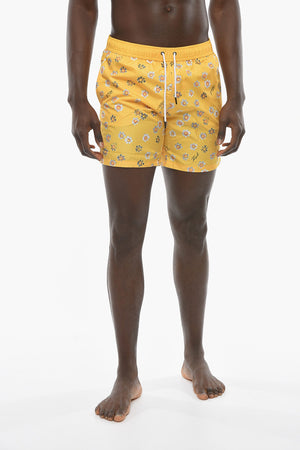 Printed Boxer Swim Briefs FLOWER