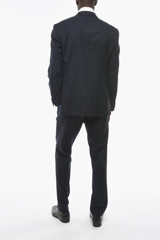 Virgin-wool ACADEMY Suit with Notch Lapel