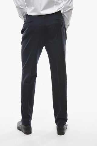 Virgin-wool ACADEMY Suit with Notch Lapel