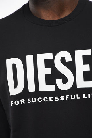 Crewneck DIVISION Sweatshirt with Lettering Logo Print