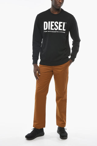 Crewneck DIVISION Sweatshirt with Lettering Logo Print