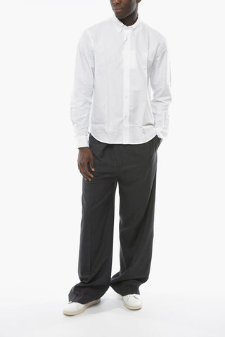 Button-down Collar TIGER CREST Cotton Shirt