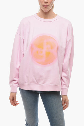 Brushed Cotton Crew-neck ILSE SUN Sweatshirt with Front Print