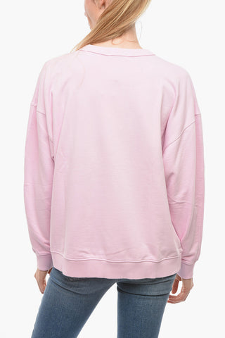 Brushed Cotton Crew-neck ILSE SUN Sweatshirt with Front Print