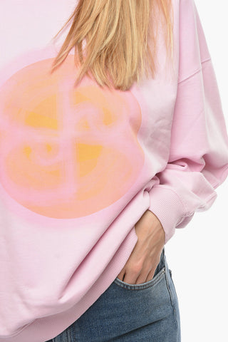 Brushed Cotton Crew-neck ILSE SUN Sweatshirt with Front Print