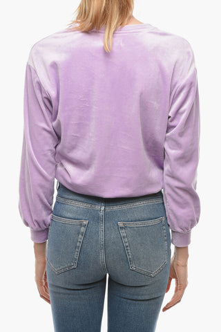 Soft Fleeced Velour SHANARA Crew-Neck Sweatshirt