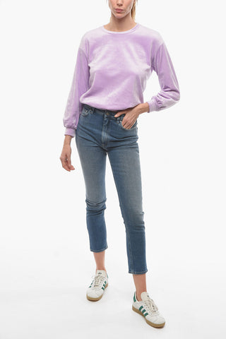 Soft Fleeced Velour SHANARA Crew-Neck Sweatshirt