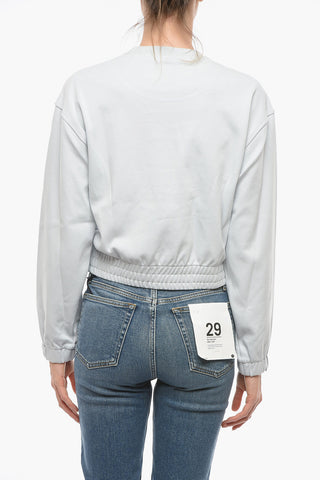 Crop WENTZEL Crew-Neck Sweatshirt with Silver Logo