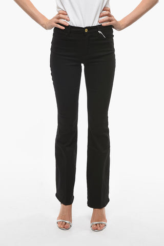 Flare-Jeans aus Stretch-Baumwolle mit hoher Taille 26 cm