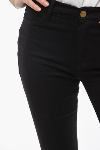 Flare-Jeans aus Stretch-Baumwolle mit hoher Taille 26 cm