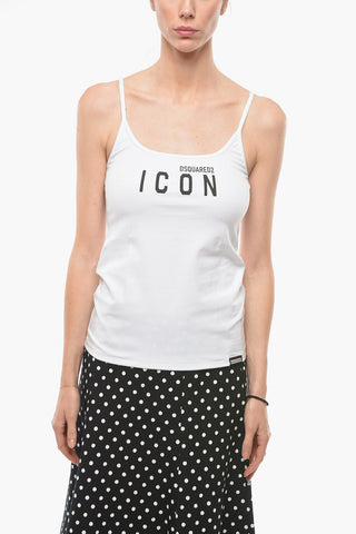 ICON Logo Printed Stretch Cotton Tank Top