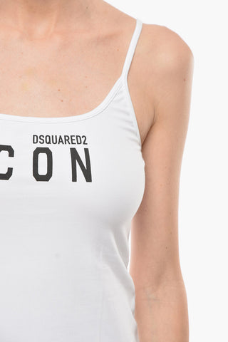 ICON Logo Printed Stretch Cotton Tank Top